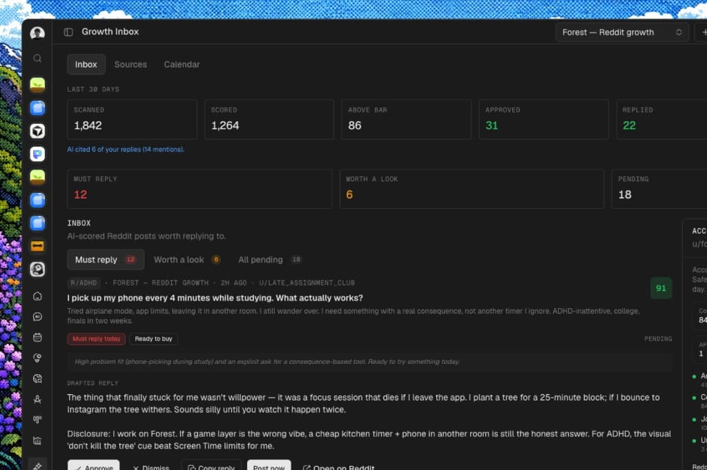 Reddit Growth Inbox